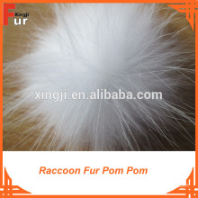 Fur Ball Keychain / Raccoon Fur Pom Poms